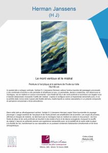 Critique d’art de Roberto Litta sur l’œuvre « Le Mont Ventoux et le mistral » Critique d’art de Roberto Litta sur l’œuvre « Le Mont Ventoux et le mistral »