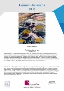Critique d’art de Roberto Litta sur l’œuvre « Mont Ventoux » Critique d’art de Roberto Litta sur l’œuvre « Mont Ventoux »